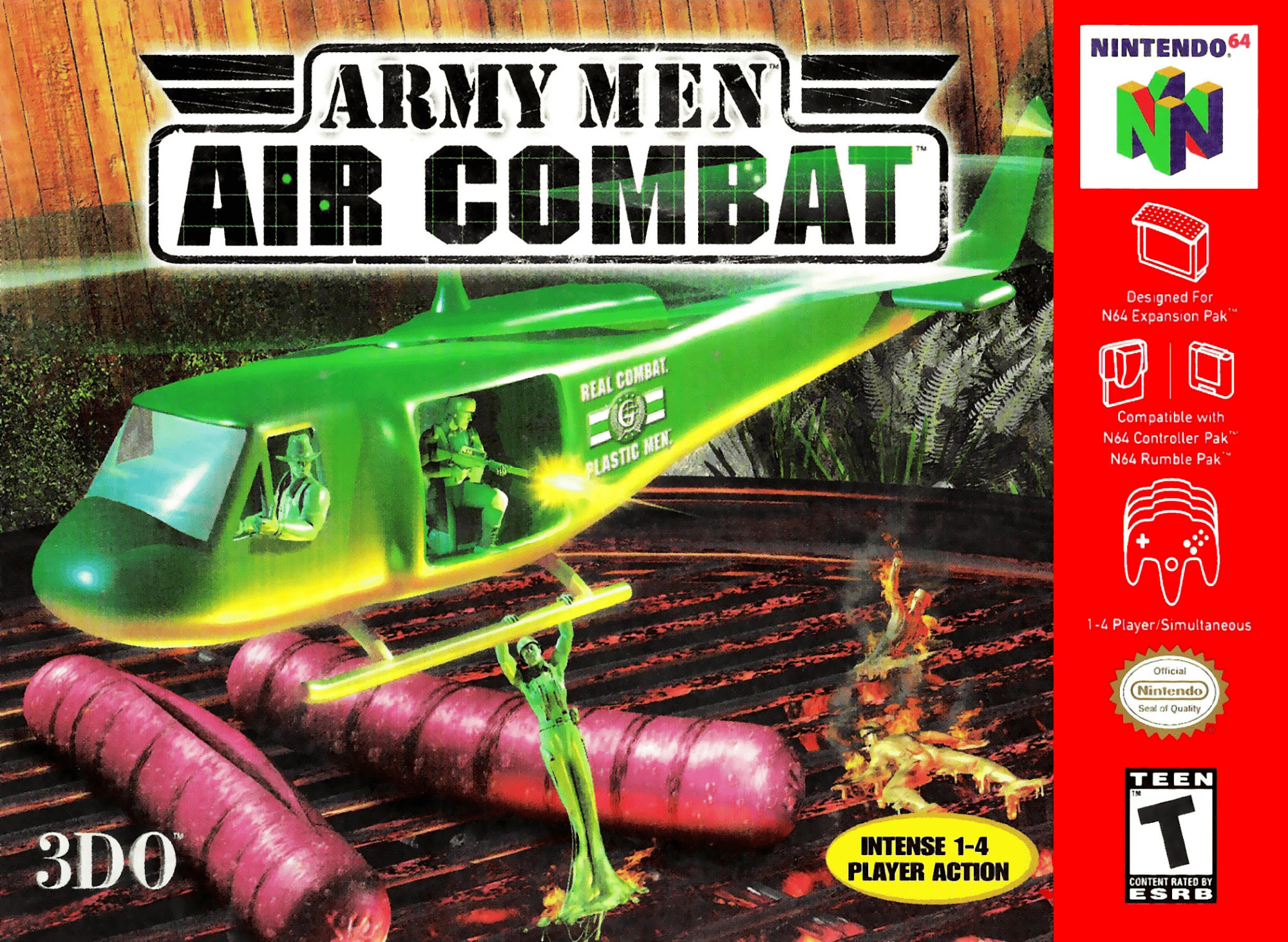 Army Men Air Combat box art for Nintendo 64